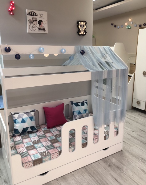 Кровать домик Теремок 160х80 (без ящика) от Династия Kids