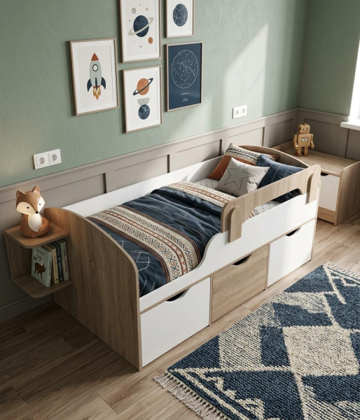 Бортик (дуб сонома) длина 100 см от Династия Kids