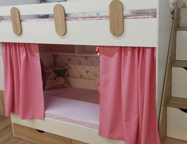 Комплект занавесок (2 шт) цвет розовый 