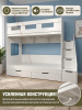 Кровать двухъярусная Твинс 190х90 (серебро + белый) от Династия Kids