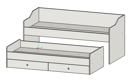 Двухъярусная выдвижная кровать Портал 200х90 + 190х80  от Династия Kids
