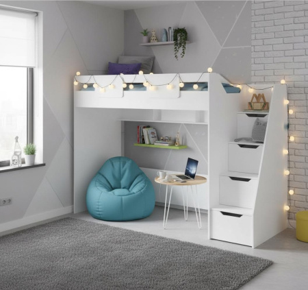 Кровать-чердак 190х90 коллекции Мозаика-2  от Династия Kids