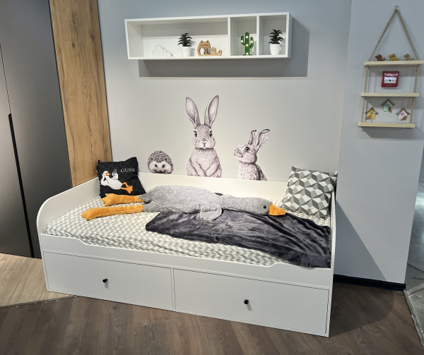 Полка настенная Практика (цвет белый) 1200 мм от Династия Kids