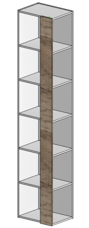 Приставка-стеллаж Твой Стиль + шкаф Твой Стиль (с принтом) гл. 479 мм от Династия Kids