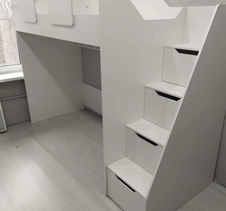 Кровать-чердак 200х90 коллекции Мозаика-2  от Династия Kids