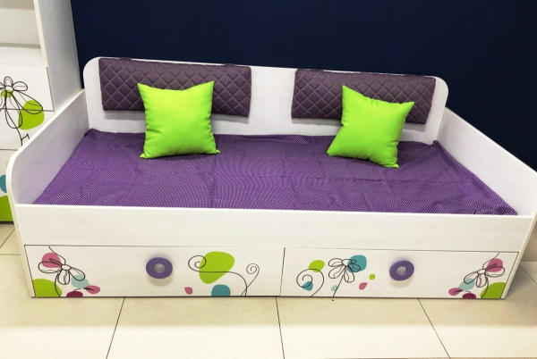 Кровать 190х90 Цветы-6 New от Династия Kids