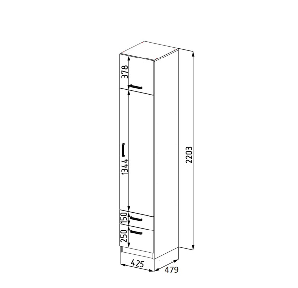 Пенал-стеллаж Престиж 1.1 от Династия Kids