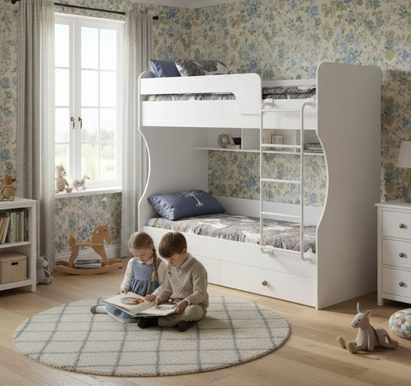 Кровать двухъярусная Омега (цвета разные) 190х80