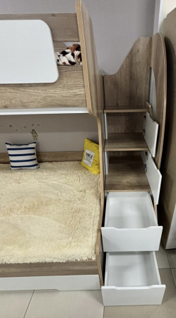 Кровать МЕГА ПРЕМИУМ 120х200 с доп.спальным местом от Династия Kids