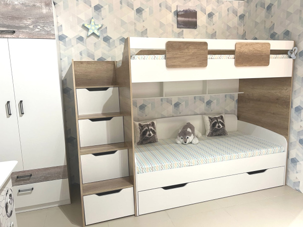 Кровать-чердак коллекции Лайт Лофт 190х90 от Династия Kids