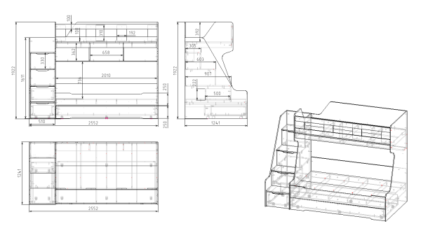 Кровать РУМ 120х200 (цвета разные)