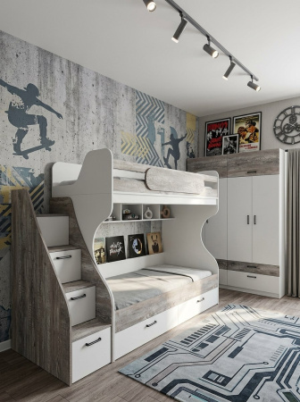 Двухъярусная кровать коллекции Гранд 190х90 от Династия Kids