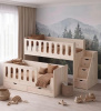 Кровать Близняшки 180х80 (гаскон пайн) + лестница-комод от Династия Kids