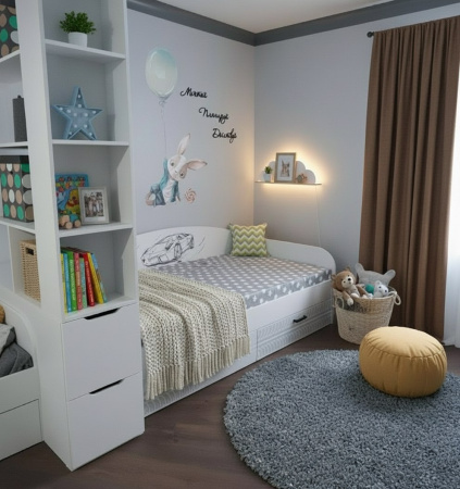 Стеллаж-перегородка для зонирования 1000 мм от Династия Kids