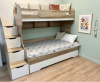 Кровать двухъярусная Биг 120х200 (дуб каньон + белый)  от Династия Kids