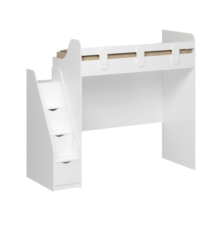 Кровать-чердак 190х80 Уют-2 (цвет белый)  от Династия Kids