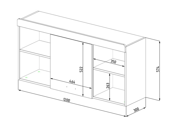 Полка навесная Лайт New  от Династия Kids