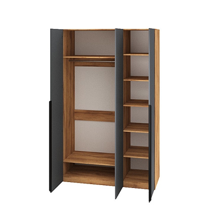 Шкаф 3-х дверный коллекции Брайт Графит от Династия Kids