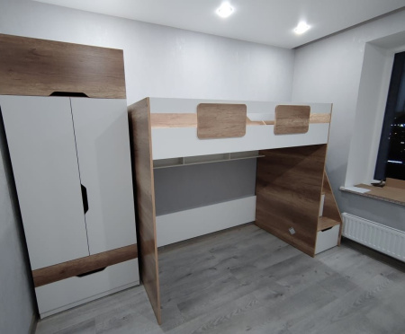 Кровать-чердак 200х90 коллекции Мозаика-2  от Династия Kids