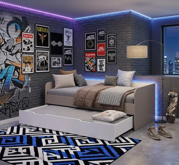 Кровать 2-х ярусная выдвижная Дабл 190х90 (цвета разные) от Династия Kids