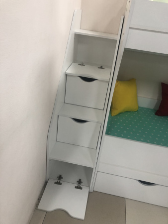 Двухъярусная кровать Альфа Мини 160х80 с бортиком от Династия Kids