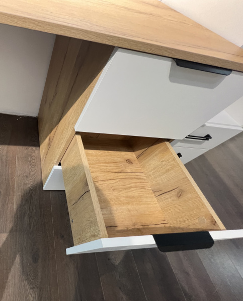 Комплект для 2 школьников Брайт Золотистый (2 полки + стеллаж-перегородка + 2 стола) от Династия Kids