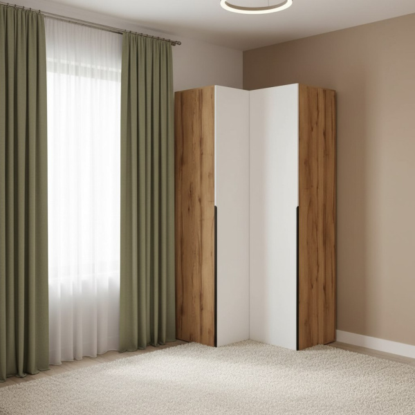 Шкаф угловой + пенал коллекции Брайт Золотистый от Династия Kids