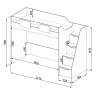 Кровать-чердак Мозаика-2 + кровать Двушка (цвет белый) 190х90 от Династия Kids