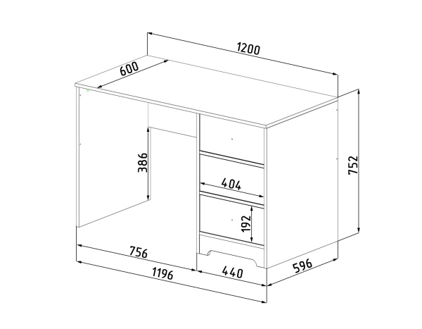 Стол коллекции Норд Каньон 1200 мм от Династия Kids