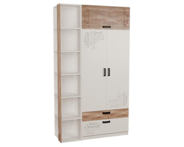 Приставка-стеллаж Твой Стиль + шкаф Твой Стиль 