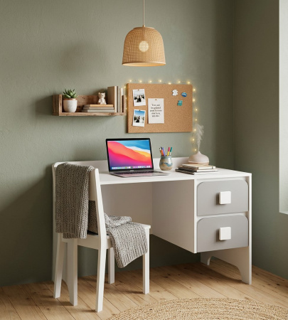 Стол Юни 1200 мм (серебро + белый) от Династия Kids