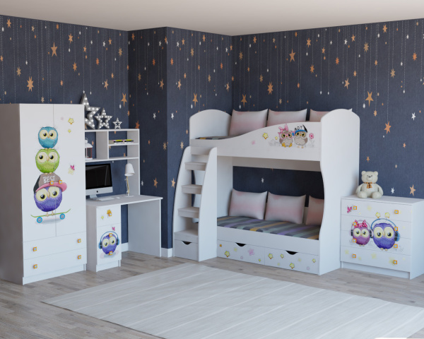 Комод коллекции Совята от Династия Kids
