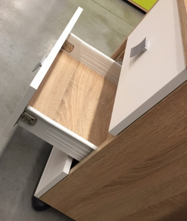 Кровать-чердак 80х200 Колледж (дуб сонома+белый)  от Династия Kids