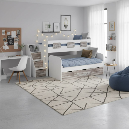 Кровать 2-х ярусная Городок (цвета разные) от Династия Kids