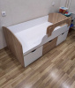Кровать Малыш 160х80  (дуб сонома+белый) от Династия Kids