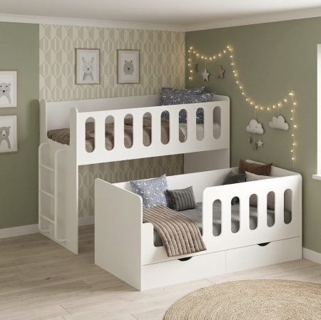 Двухъярусная выдвижная кровать Близняшки 160х80  от Династия Kids